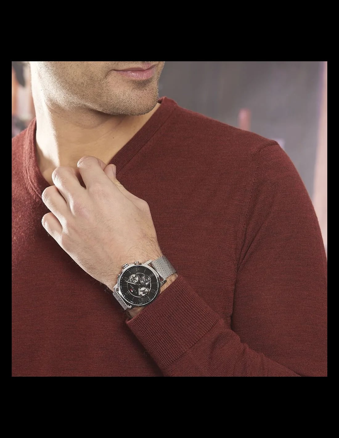 Montre Tommy Hilfiger 1791292 homme verso boîtier argent