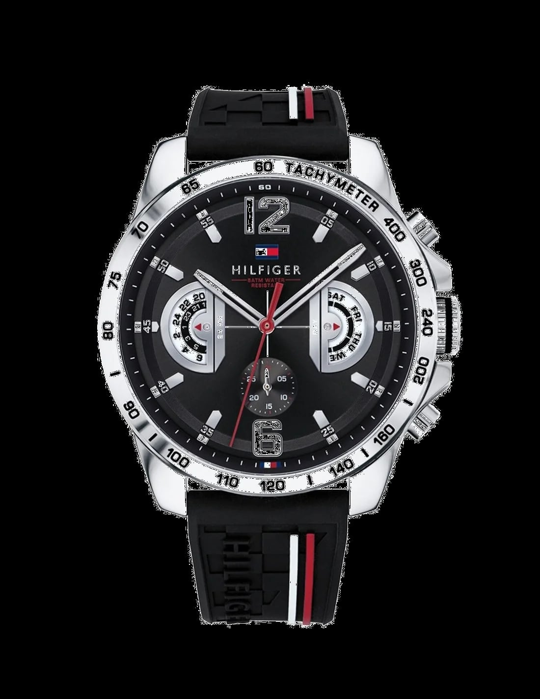 Montre Tommy Hilfiger 1791473 homme cadran noir bracelet silicone
