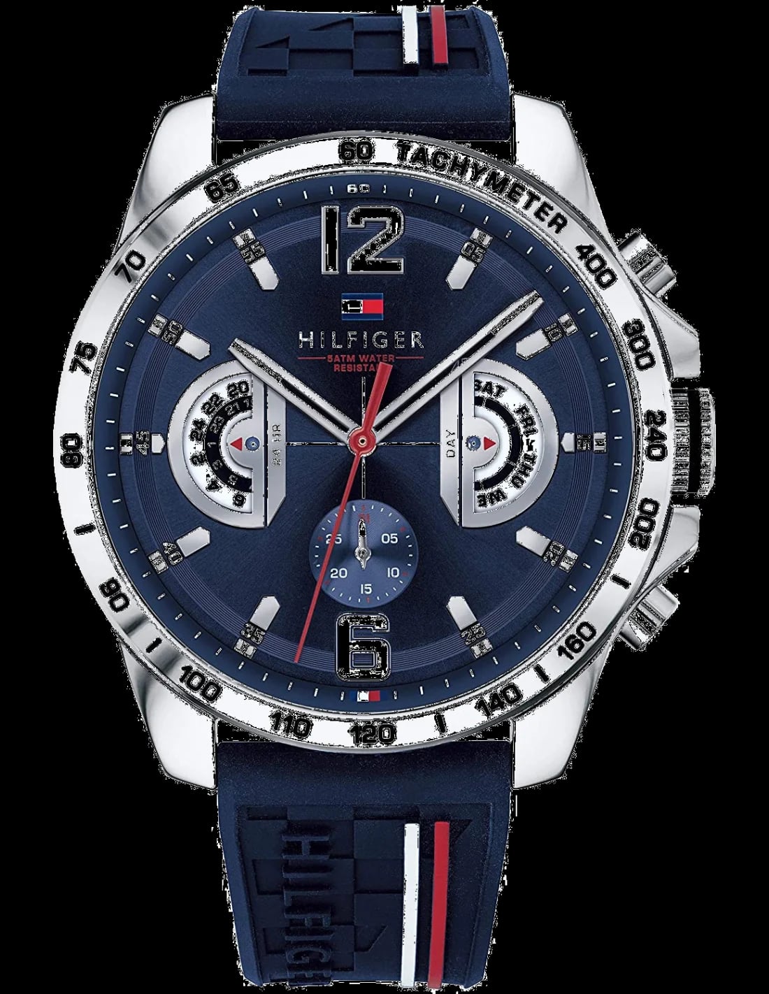Montre Tommy Hilfiger 1791476 homme cadran bleu bracelet silicone