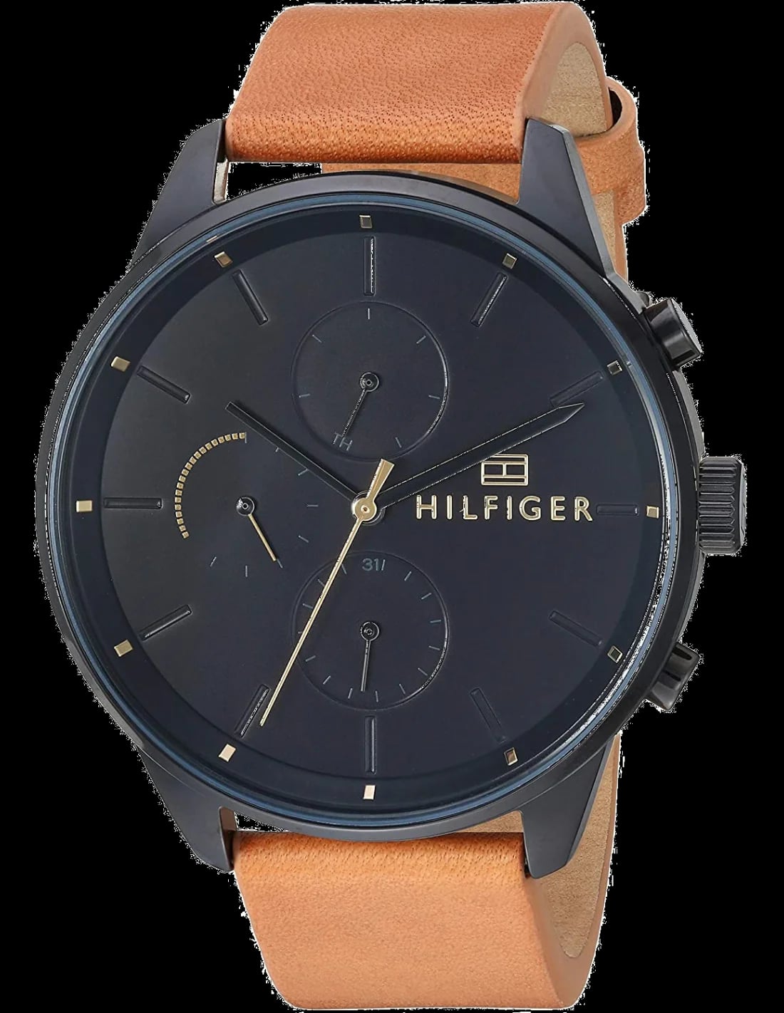 Montre Tommy Hilfiger 1791486 homme cadran bleu bracelet cuir