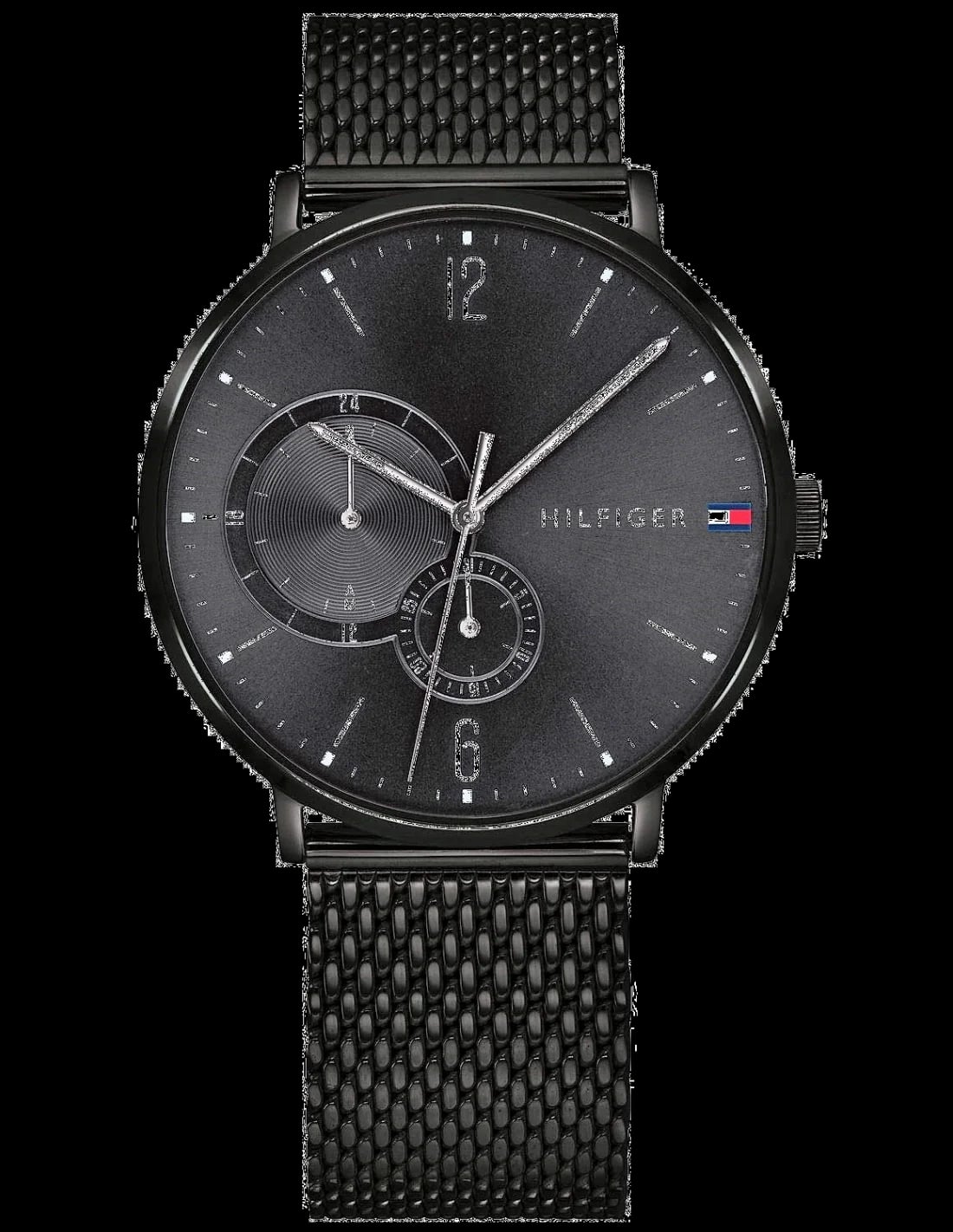 Montre Tommy Hilfiger 1791507 homme cadran noir bracelet acier inoxydable