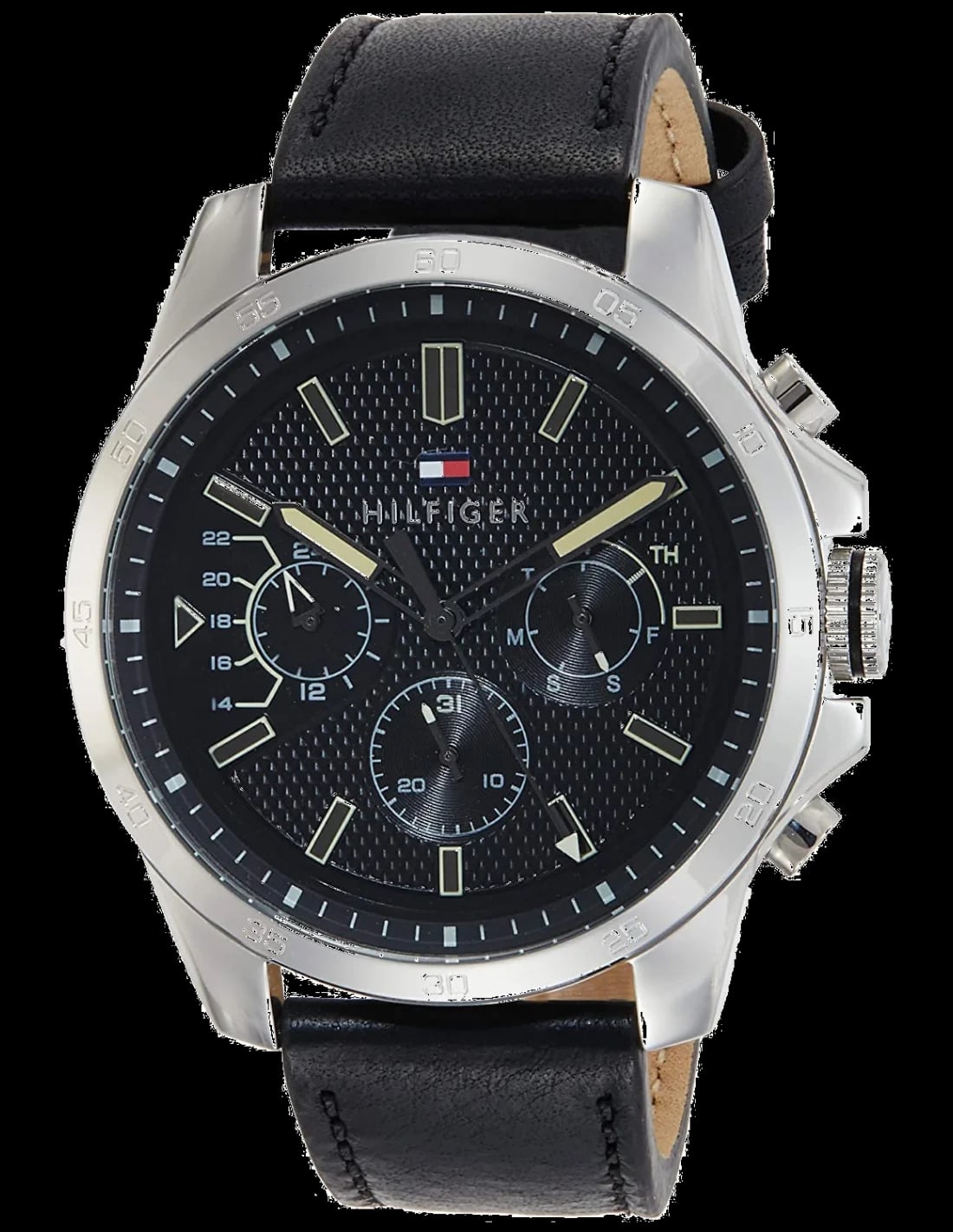 Montre Tommy Hilfiger 1791563 homme cadran noir bracelet cuir