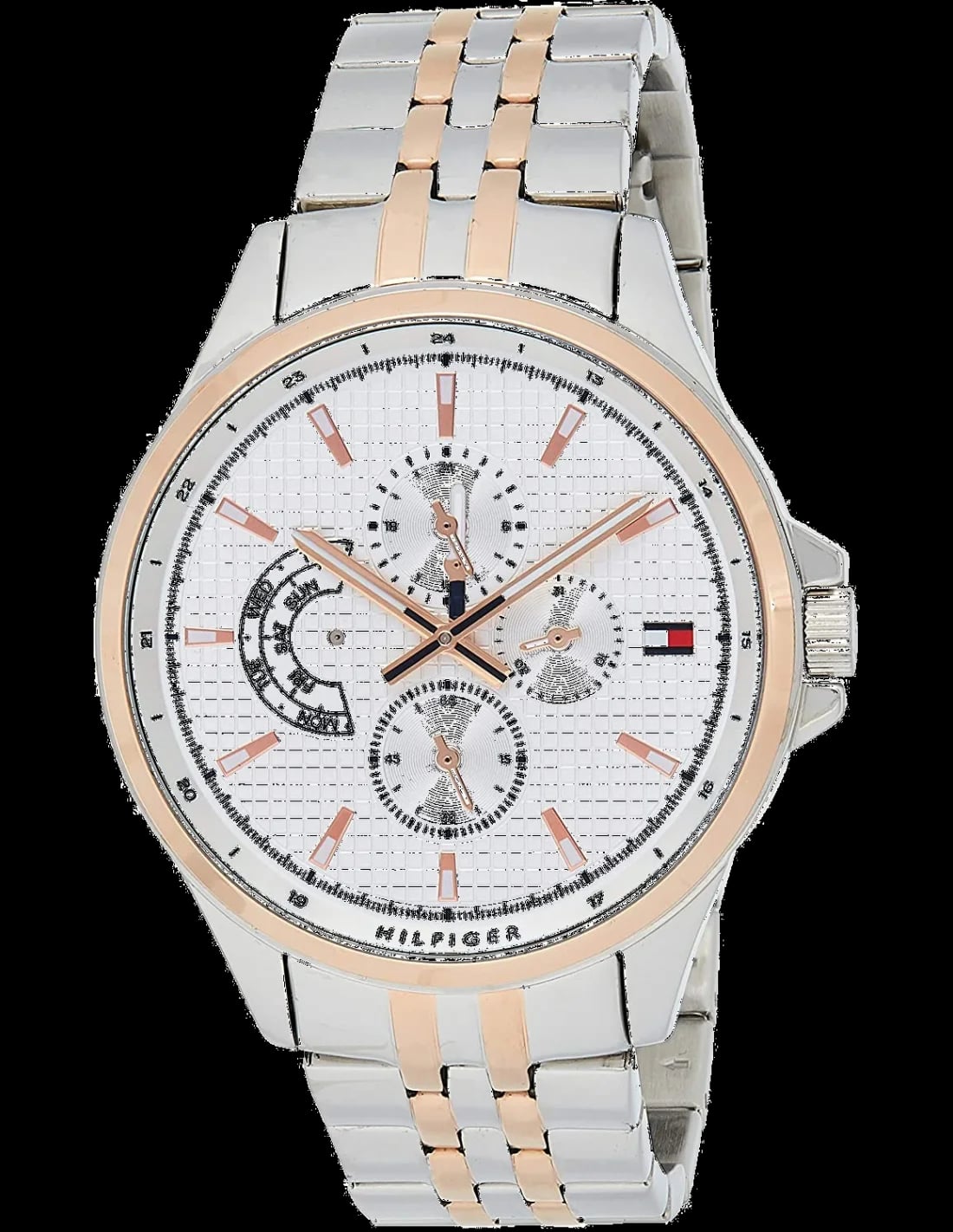 Montre Tommy Hilfiger 1791617 homme cadran blanc bracelet acier inoxydable