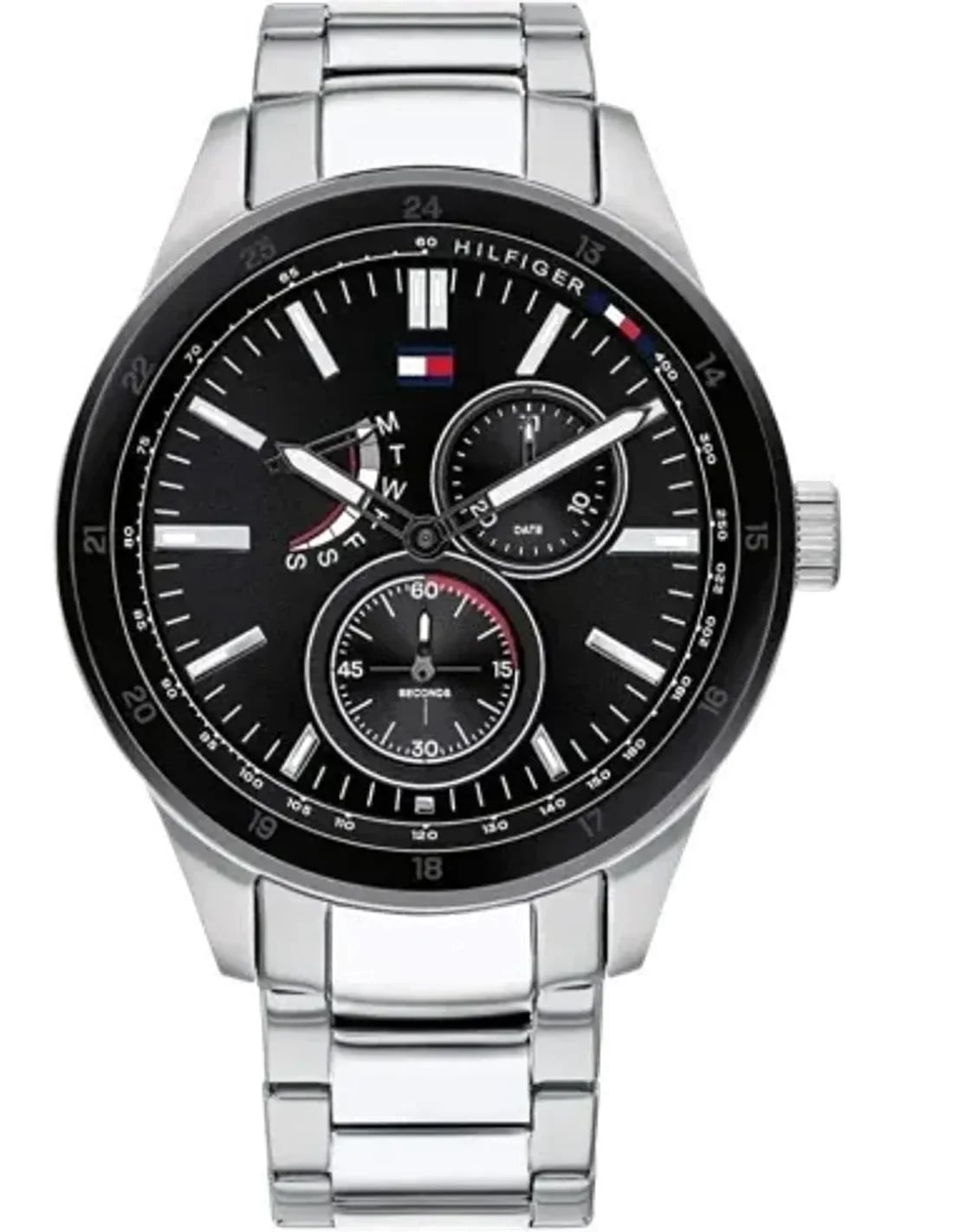 Montre Tommy Hilfiger 1791639 homme cadran noir bracelet acier inoxydable