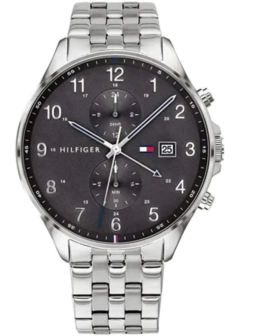 Montre Tommy Hilfiger 1791707 homme cadran noir bracelet acier inoxydable