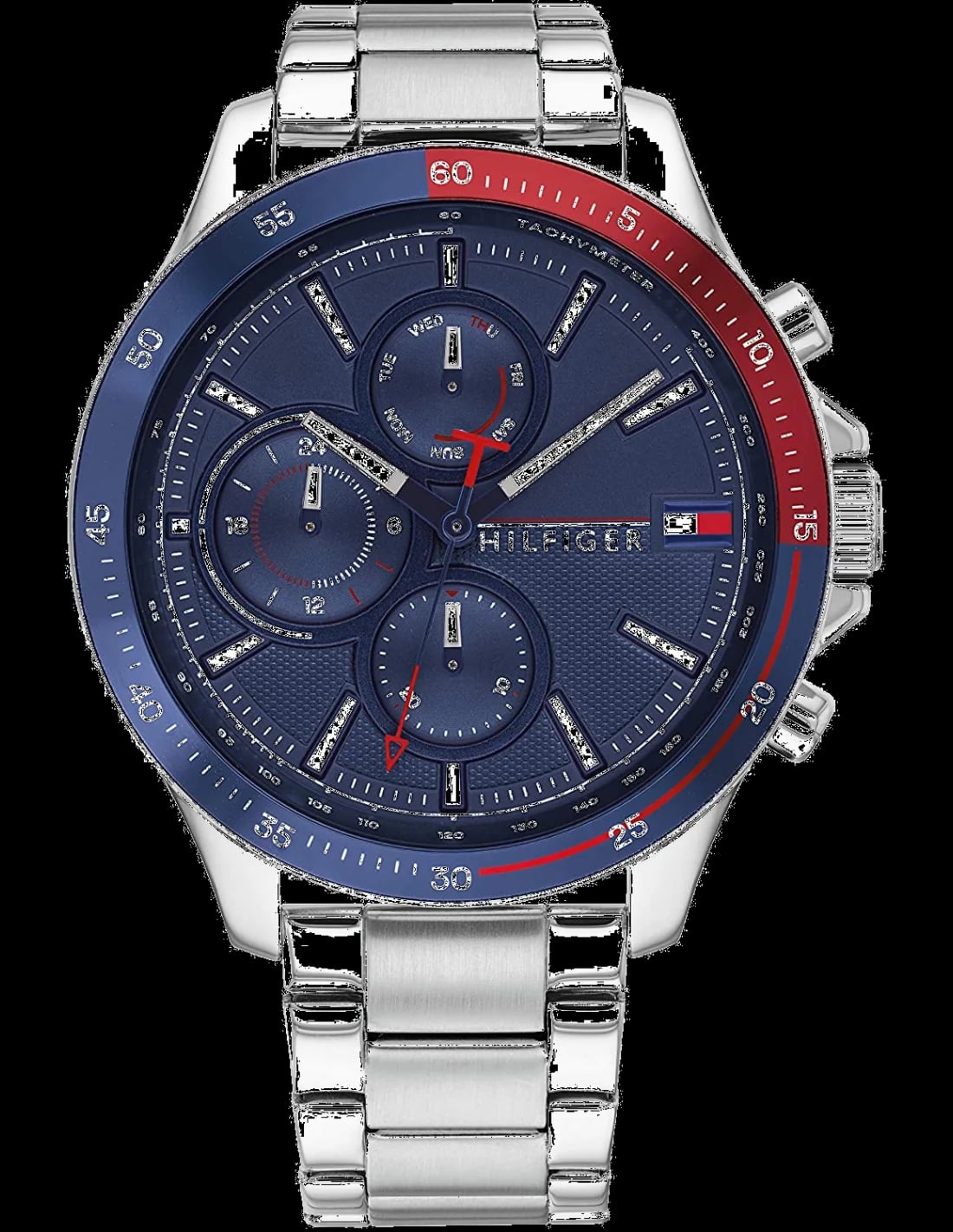 Montre Tommy Hilfiger 1791718 homme cadran bleu bracelet acier inoxydable