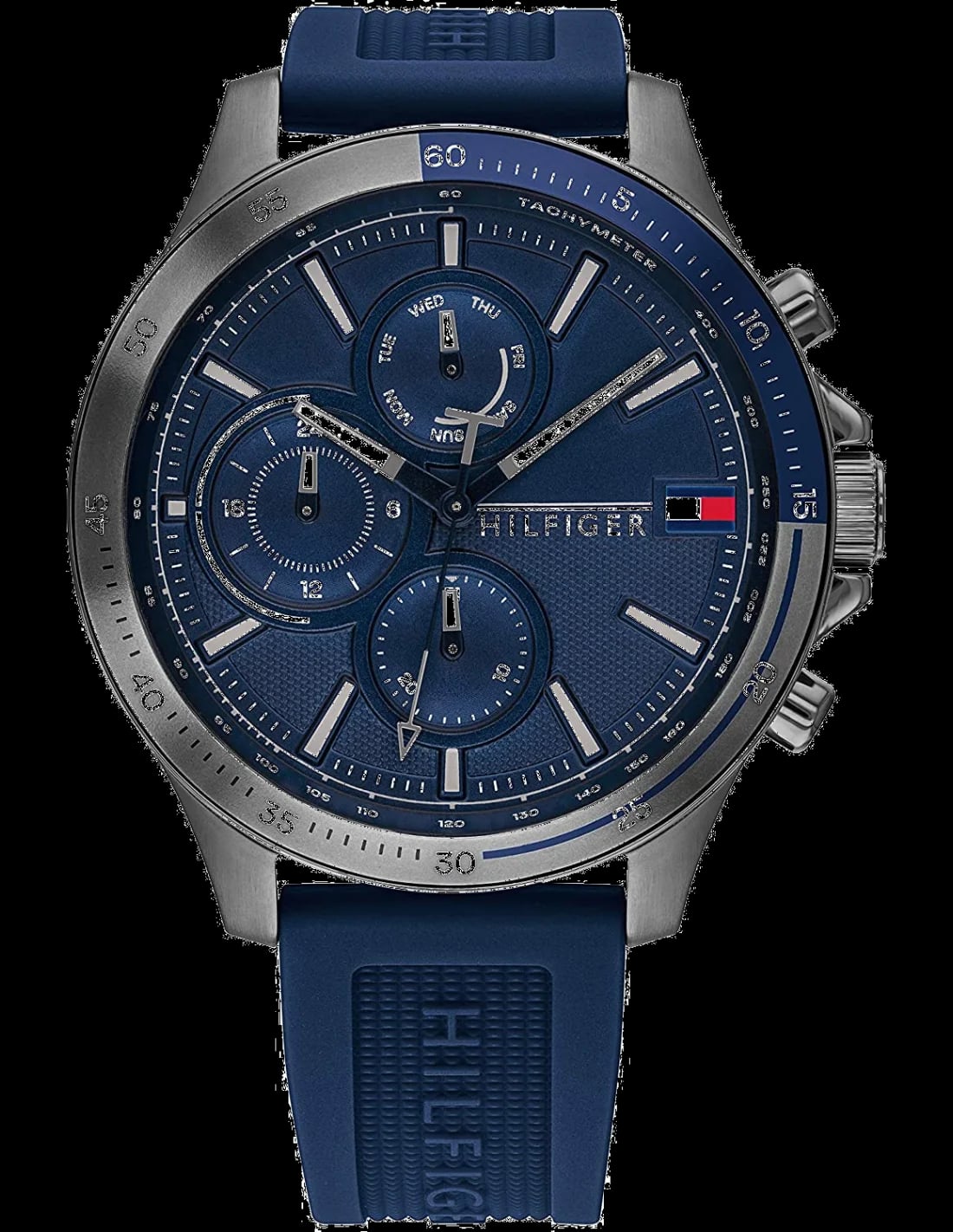 Montre Tommy Hilfiger 1791721 homme cadran bleu bracelet silicone
