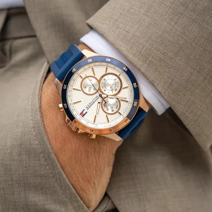 Montre Tommy Hilfiger 1791778 homme verso boîtier or rose