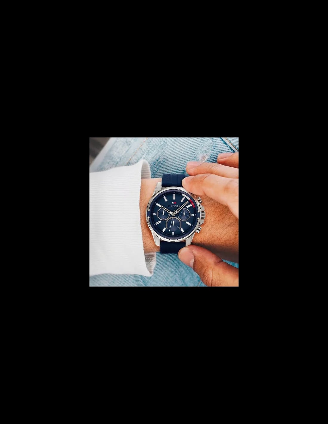 Montre Tommy Hilfiger 1791791 homme verso boîtier argent