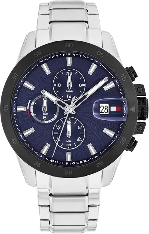 Montre Tommy Hilfiger 1792198 homme cadran bleu bracelet acier