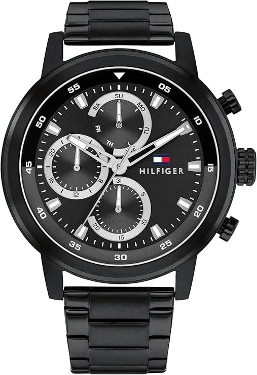 Montre Tommy Hilfiger 1792217 homme cadran noir bracelet acier