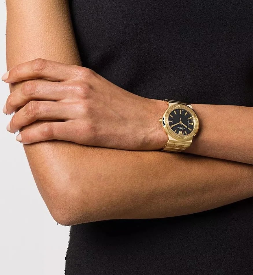 Montre Versace VEVH00820 femme détail cadran noir