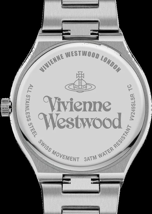 Montre Vivienne Westwood VV249SLSR homme détail cadran argent
