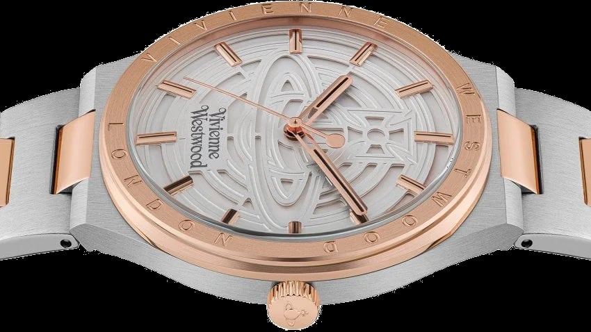 Montre Vivienne Westwood VV249SLSR homme détail bracelet acier inoxydable