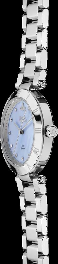 Vivienne Westwood VV206BLSL Silver Stainless Steel Bracelet Blue Mother-of-Pearl Dial Women's Watch view 4