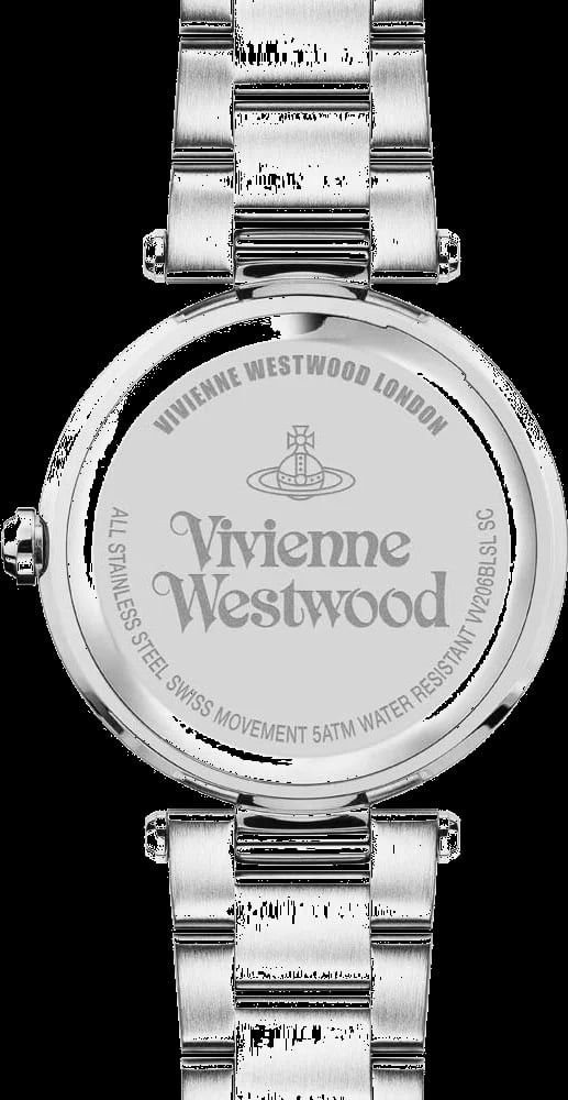 Vivienne Westwood VV206BLSL Silver Stainless Steel Bracelet Blue Mother-of-Pearl Dial Women's Watch view 5