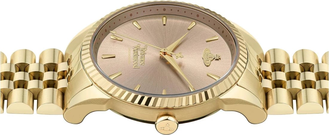 Montre Vivienne Westwood VV240PKGD femme détail bracelet acier inoxydable