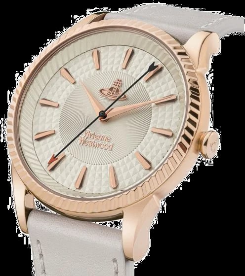 Montre Westwood Seymour VV240RSWH profil bracelet cuir beige boucle ardillon