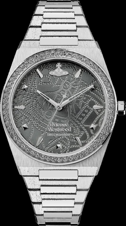 Montre Vivienne Westwood VV244GYSL femme cadran gris bracelet acier inoxydable