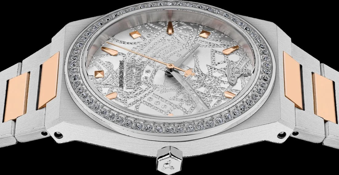 Montre Vivienne Westwood VV244WSSR femme détail cadran argent