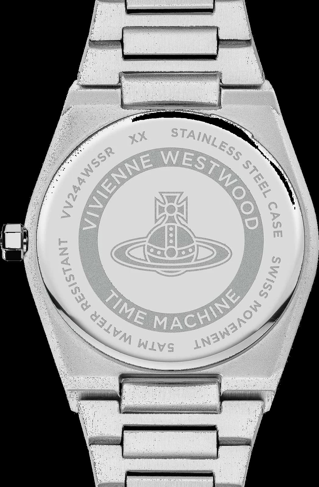 Montre Vivienne Westwood VV244WSSR femme détail bracelet acier inoxydable