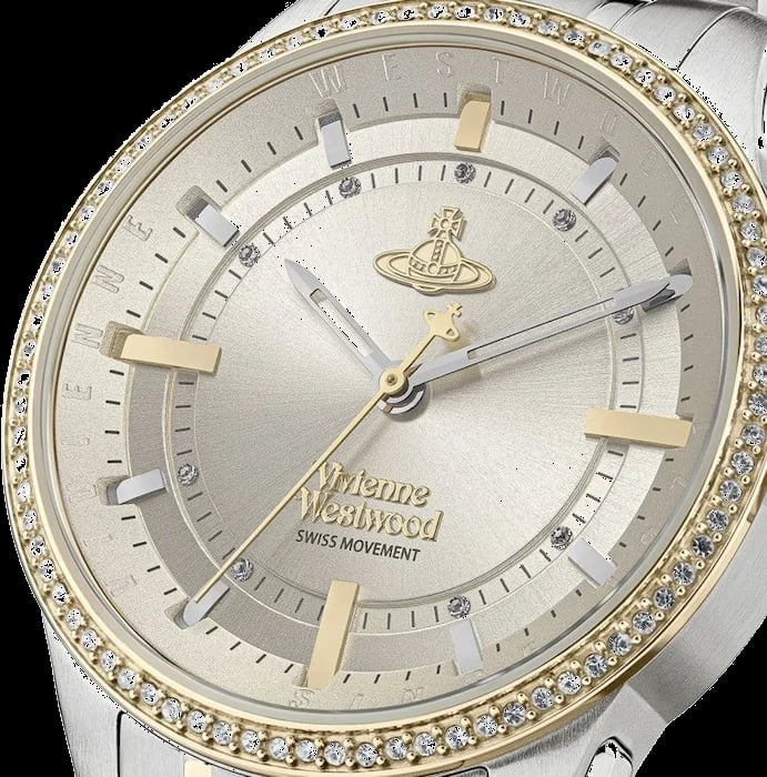 Montre Vivienne Westwood VV262LGYSG femme détail cadran argent