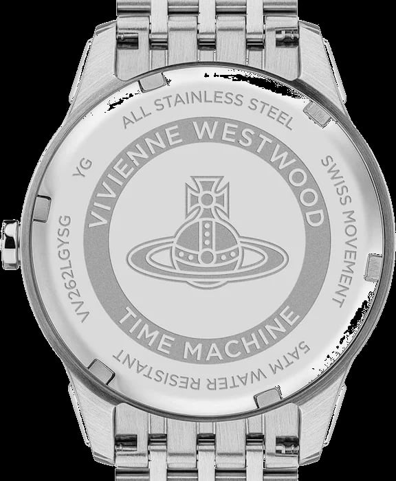Montre Vivienne Westwood VV262LGYSG femme détail bracelet acier inoxydable