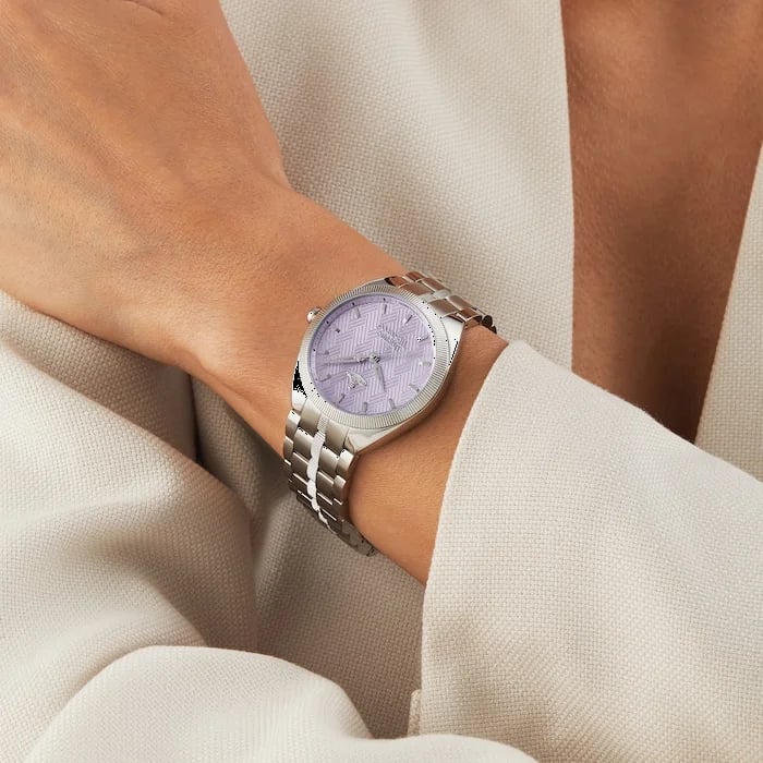 Montre Vivienne Westwood VV281PPSL femme détail bracelet acier inoxydable