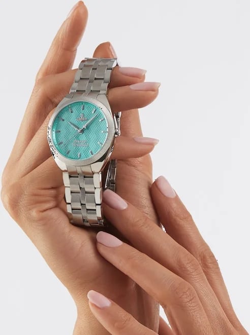Montre Vivienne Westwood VV281TQSL femme détail bracelet acier inoxydable