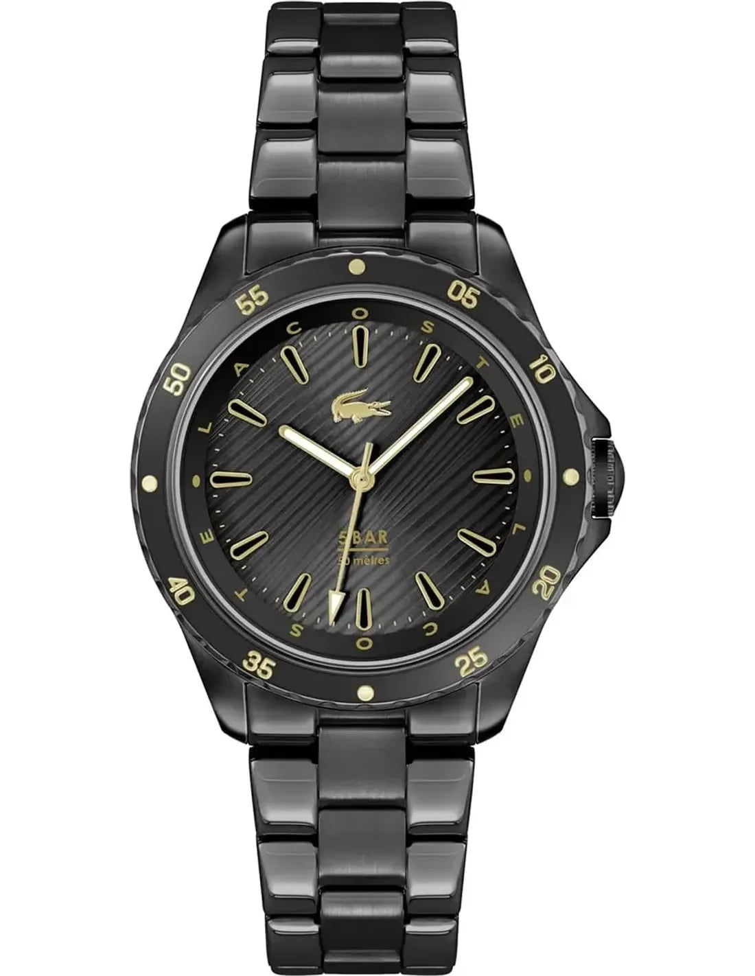 Lacoste Santorini 2001373 Black Dial Stainless Steel Women's Watch