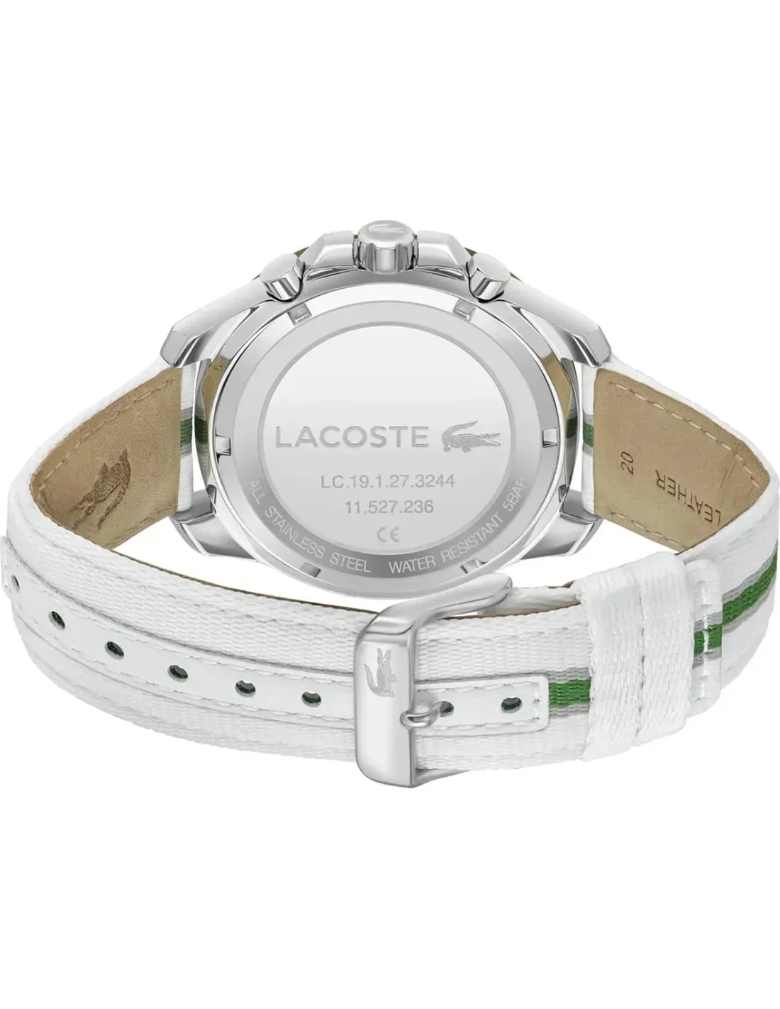Lacoste Toronga 2011340 Silver Dial Fabric Strap Men's Watch view 3