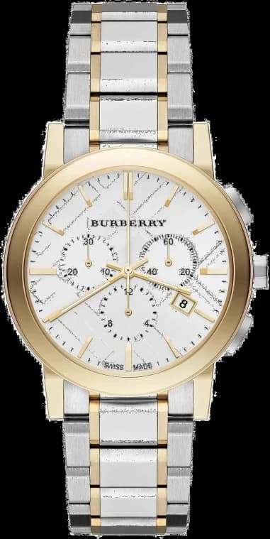 Burberry BU9751 The City Stainless Steel Two-Tone Silver and Gold Bracelet Watch