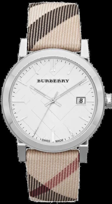 Burberry BU9022 Heritage Round Beige Leather Women's Watch
