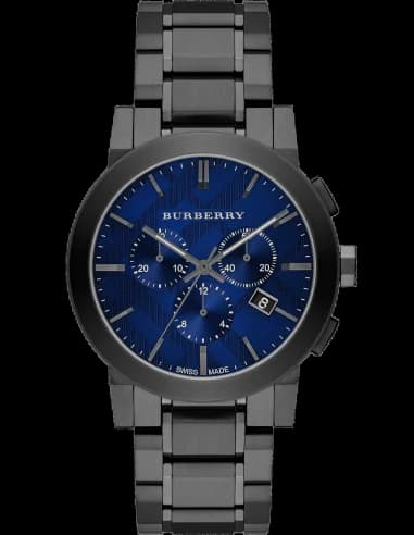 Burberry BU9365 Men's Chronograph Watch Stainless Steel Black Dial