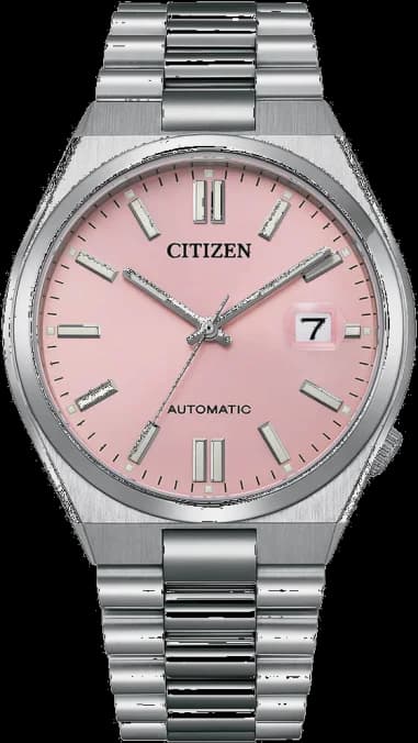 Citizen NJ0158-89X Automatic Tsuyosa Dreamy Pink Dial Stainless Steel Bracelet Men's Watch