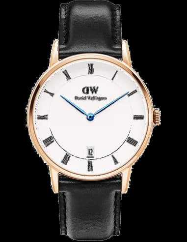 Daniel Wellington DW00100092 Dapper 34mm Black Leather Strap Watch