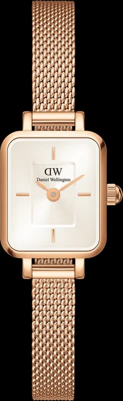 Daniel Wellington DW00100651 Quadro Mini Melrose Rose Gold Champagne Women's Watch