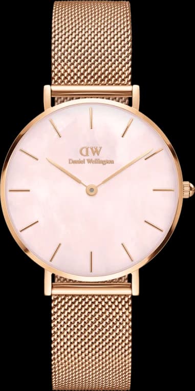 Daniel Wellington DW00100516 Petite Melrose Pearl 32mm Women's Watch Rose Pearl Dial