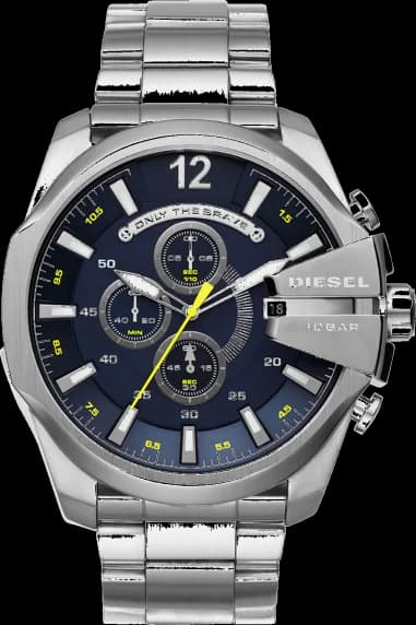 Diesel DZ4465 Mega Chief Stainless Steel Black 51 mm Men's Watch