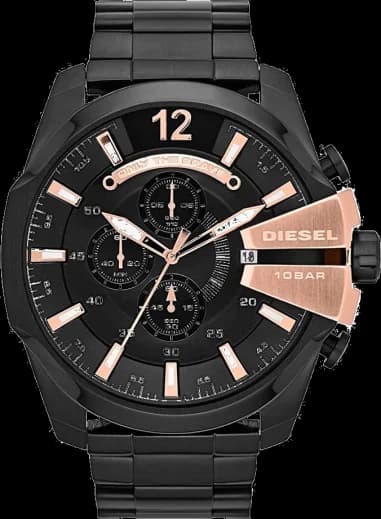 Diesel DZ4309 Black and Rose Gold Plated Men's Watch