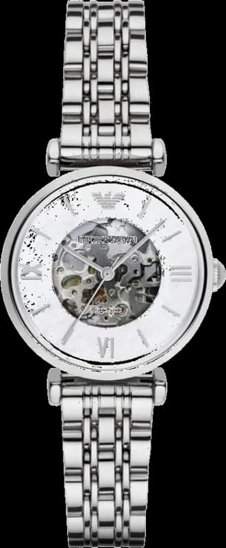 Emporio Armani AR1991 Silver Skeleton Women's Watch