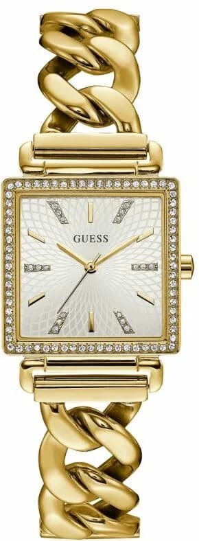 Guess W1030L2 Vanity Gold Stainless Steel Square Case Crystal-Set Women's Watch