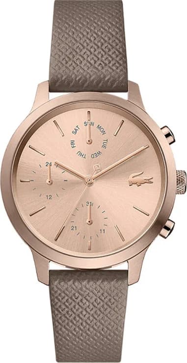 Lacoste 12.12 2001150 Women's Watch Brown Leather Strap Multifunction Dial