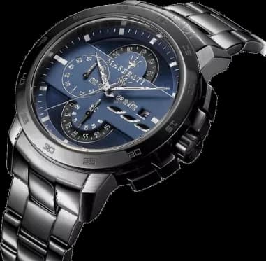 Maserati Ingegno R8873619001 Blue Chronograph Dial Black Stainless Steel Bracelet Men's Watch