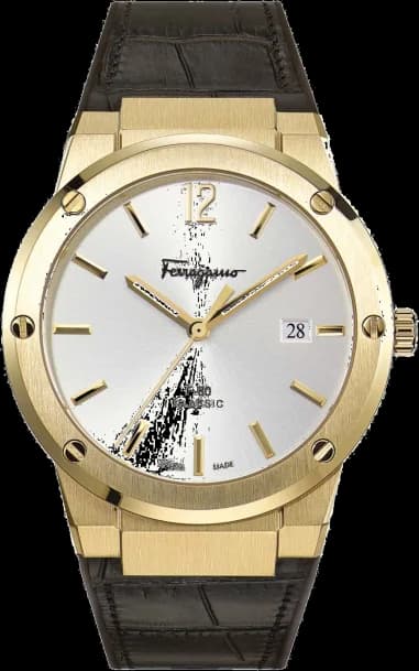 Salvatore Ferragamo SFDT00419 Stainless Steel Men's Watch with Brown Leather Strap