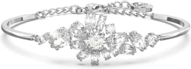 Swarovski Gema Flower White Rhodium Bangle Bracelet