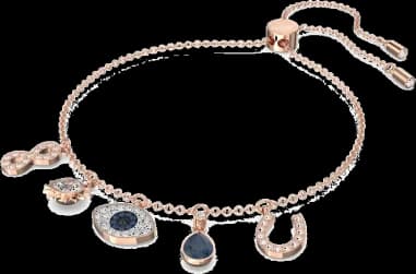 Swarovski 5497668 Symbolic Rose Gold Metal Charm Bracelet