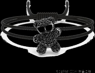Swarovski Teddy 5599283 Rhodium-Plated Black Crystal Bracelet