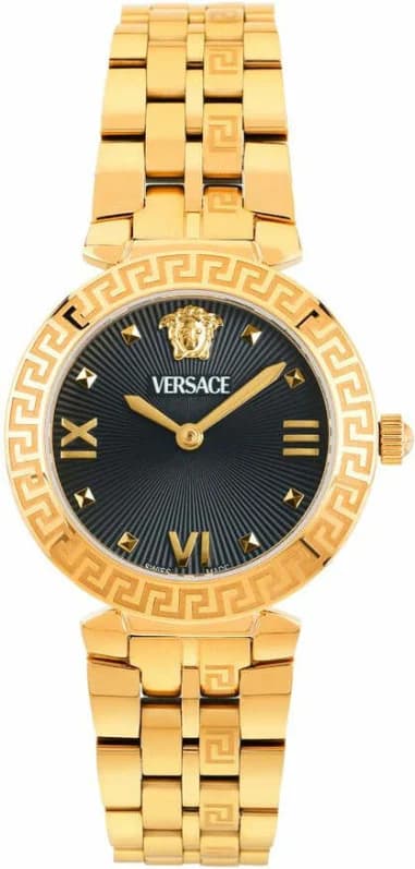 Versace VEOCA0524 Gold Stainless Steel Bracelet Black Dial Women's Watch