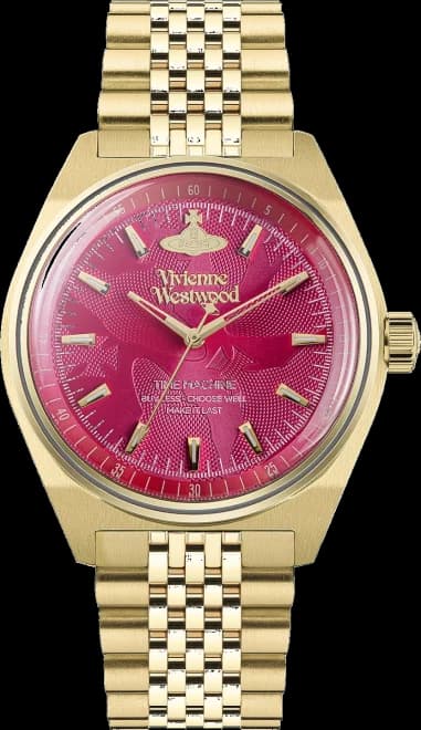 Vivienne Westwood VV251RRGD Lady Sydenham Gold Stainless Steel and Fuchsia Dial Women's Watch
